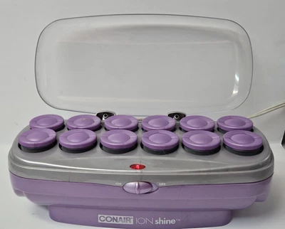 Conair Hot Rollers Ion Shine 12 Instant Heat Curlers Jumbo Soft Model CHV14IX - Image 1 of 4