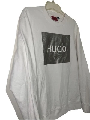 Sudadera Hugo Boss para hombre cuello redondo blanca/plateada talla XL Foto 1 de 4