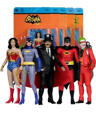 McFarlane Toys - DC Retro Paquete de 5 cómics Batman 66', figura de acción de 6 pulgadas, nuevo Foto 1 de 4