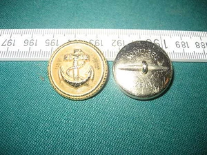 Marine Anker Gold farbener Knopf gestempelt W.Hügel 25 M  BW ? 2 Weltkrieg ? - Picture 1 of 1