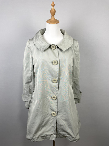 Trench cappotto leggero Moschino economico e chic panna bottoni grandi colletto tg 10