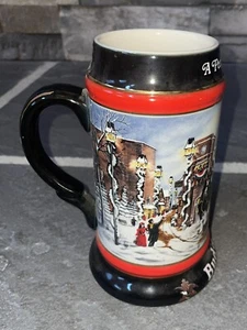 Vintage 1992 Budweiser Holiday Stein " A Perfect Christmas “ Collector’s Series - Picture 1 of 5