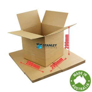 Brown Mailing Box 200x200x200mm Shipping Cardboard Packing Boxes Cube Box - Picture 1 of 2