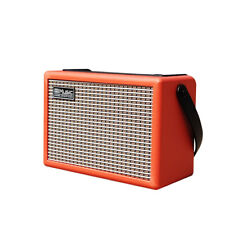 Acoustic/Electric Guitar Amplifier, 15 Watt Portable Bluetooth Amp Orange for sale