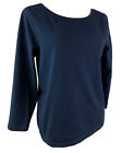 Medium J.Crew Women's Navy Blue Tie Back Shirt Style#Aj629 3/4 Sleeve
