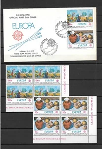 Cyprus Turkish 1975 Europa CEPT Paintings FDC & Block of 4 MNH ** - Picture 1 of 2