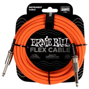 Ernie Ball 6421 Flex 20' (6m) Orange Guitar/Instrument Cable/Lead, Str-Str - Picture 1 of 3