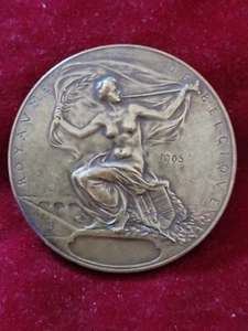 Medal Belgium, Exposition Universelle de Liège, 1905, Paul Dubois, - Picture 1 of 2