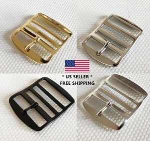 Perlon Strap Band Replacement Brushed/Polished Silver / Polished Golden Buckle - Picture 1 of 9