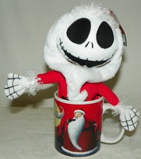 Disney Nightmare Before Christmas Jack Skellington Plush Doll in a Mug NEW