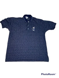 Vintage Walt Disney World Mickey Mouse Iconic pose Men’s Golf Polo Blue XL - Picture 1 of 5