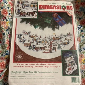 WEIHNACHTSDORF BAUMROCK gezählt Kreuzstich SET Maße 8472 NEU - Bild 1 von 2