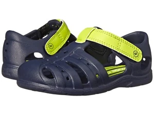 Strider Rite Closed Toe Waterproof Sandals Navy/Lime Little Boys/Baby SZ 4 M/W - Picture 1 of 6