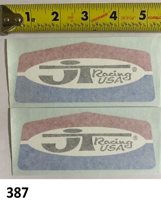 2! JT RACING  sticker Vintage AHRMA WORKS BIKE RN RA RM 100 125 250 400 465 500 - Image 1 of 4