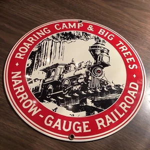 VINTAGE-STIL SCHMALSPUR EISENBAHN PORZELLANSCHILD 10 ZOLL FANTASTISCHES KUNSTWERK. - Bild 1 von 7