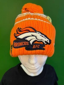 NFL Denver Broncos New Era Orange & White Woolly Bobble Hat OSFM NWT - Picture 1 of 5