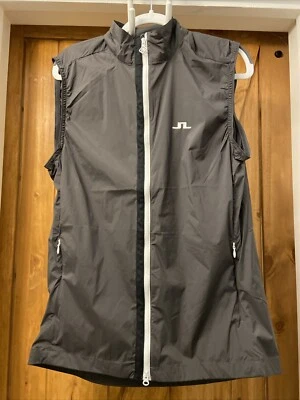 Chaleco de golf ligero repelente al agua ligero empaquetable ceniza J. Lindeberg para hombre-Sm Foto 1 de 4