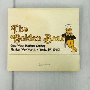 Vintage Matchbox With Matches The Golden Bear York Pennsylvania - Picture 1 of 3