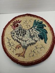 Vintage Set of four Tapestry Needlepoint chicken Chair Seat Covers - Picture 1 of 4