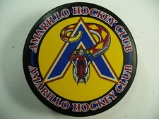 WPHL Amarillo Rattlers Yellow Background Official Logo Hockey Puck Collect Pucks
