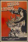 King Kong Movie Poster 11X17 Spanish Fay Wray Bruce Cabot Robert Armstrong Frank