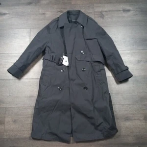 US ARMY MILITARY ISSUE COAT ALL WEATHER BLACK TRENCH Coat Women's Size 8S New - Picture 1 of 5