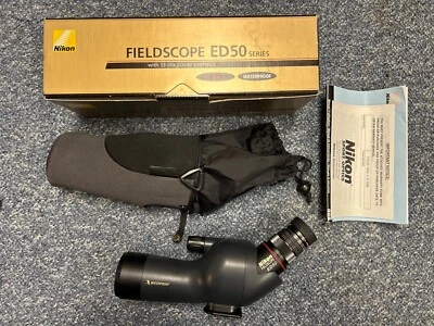 Nikon Fieldscope ED50-A Angled Spotting Scope with 13-30x Eyepiece - Pristine - Image 1 of 4