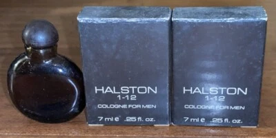 Halston 1-12 MINI .25 oz / 7 ml Colonia COL Splash MINIATURA para Hombres (Lote de 2) Foto 1 de 3