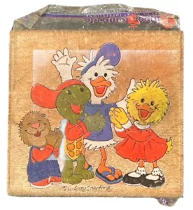 The Gang Suzie’s Zoo Cartoon Animals Duck Turtle Chick Wood Rubber Stamp - Picture 1 of 4