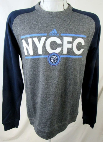 New York City FC Mens S M L XL or 2XL Screened Performance Crew Sweatshirt NYC 5 Cover