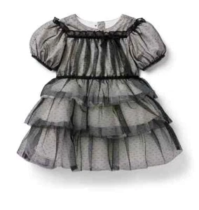 Janie and Jack Dot Tiered Tulle Dress, Girls Size 7 - Picture 1 of 5