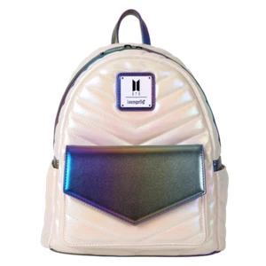 Funko Pop! By Loungefly BTS Iridescent Quilted Mini Backpack - Picture 1 of 4