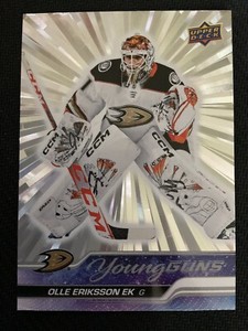 Olle Eriksson Ek 2023-24 Upper Deck Young Guns Outburst Silver SP RC #249