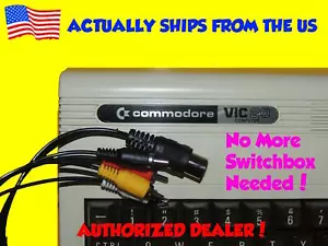 Composite Video & Audio TV DIN Cable for Commodore VIC20 VIC 20 Optional HDMI - Picture 1 of 10