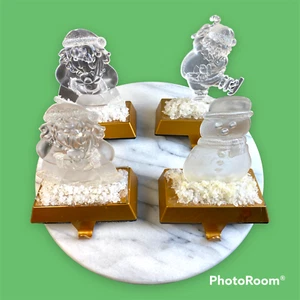 Stocking Hangers Snowman and Santa Greenbrier Set of 4 - Picture 1 of 8