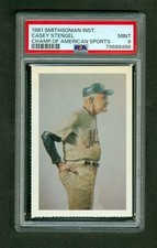 Casey Stengel 1981 Smithsonian Champions of American Sports  PSA 9 Mint