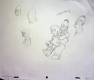 The Simpsons Production Hand Drawn Animation Pencil 20th Century Fox - Picture 1 of 2
