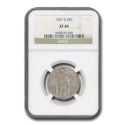 1927-S Standing Liberty Quarter XF-40 NGC - Image 1 of 3