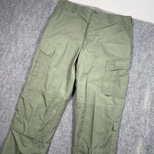 Tru-Spec Tactical Cargo Pants Mens Large Long Green Ripstop Utility Military - Picture 1 of 11