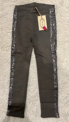 Mia Joy Girl's Tuxedo Leggings In Charcoal Pants Size 5 - Image 1 of 3