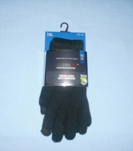 NEW Super Soft & Ultra Comfy For Extra Warmth & Comfort Thermax Men's Gloves Blk - Picture 1 of 4