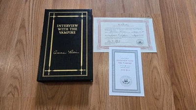 SIGNED Interview with the Vampire Easton Press Hardcover HC Anne Rice /3000 COA Foto 1 de 4