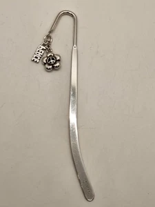 Brighton Silver Tone Hook Bookmark Hanging "PEACE" & Flower w/Peace Sign - Picture 1 of 6