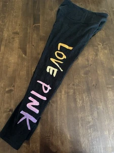 Victoria Secret Legging Hose VS M Pink Gradient Ombre Rainbow Brush Logo - Bild 1 von 4