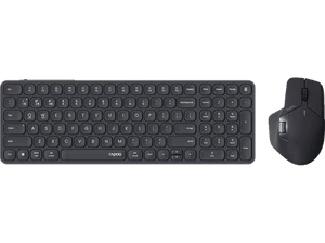 RAPOO 9760M Ultra-Slim Multimodus, Deskset, Kabellos, Schwarz - Bild 1 von 2