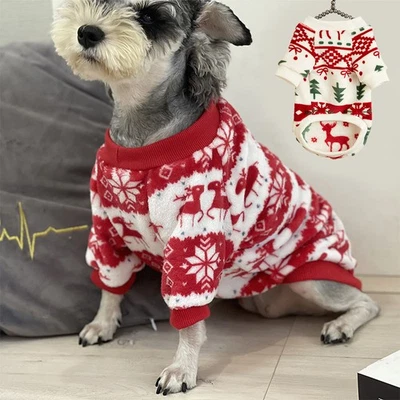 Warm Puppy Dog Christmas Clothes Sweater Pullovers For Small Dogs Chihuahua AU - Bild 1 von 4