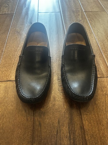 UGG Nero Henrick Uomo 8 Mocassino da Guida Scarpe Slip On Pelle