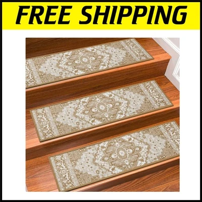 Comfort & Safety: 15 Pack Non-Slip Stair Treads 8" x 30" - Quick Installation - Image 1 of 4