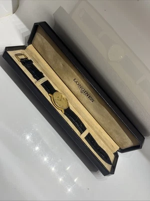 Men's Vintage Gold Plated Quartz Longines Watch With Box - Image 1 of 4