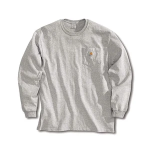 CARHARTT K126-HGY 3XL REG Long Sleeve T-Shirt,Heather Gray,3XL 4JEY8 - Picture 1 of 1